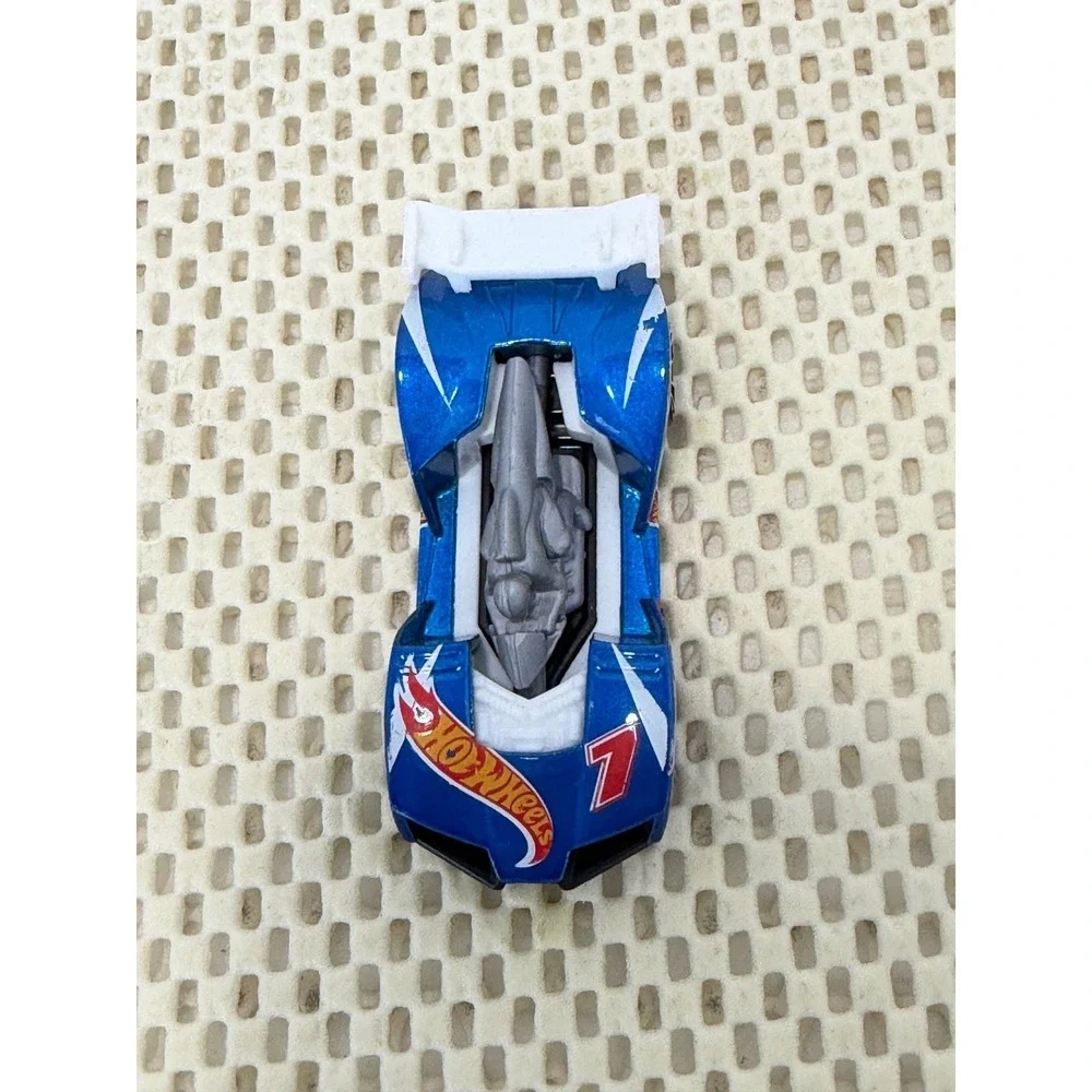 Hot Wheels Winning Formula Blue Race Car #7 Diecast 2011 Mattel Malaysia EUC